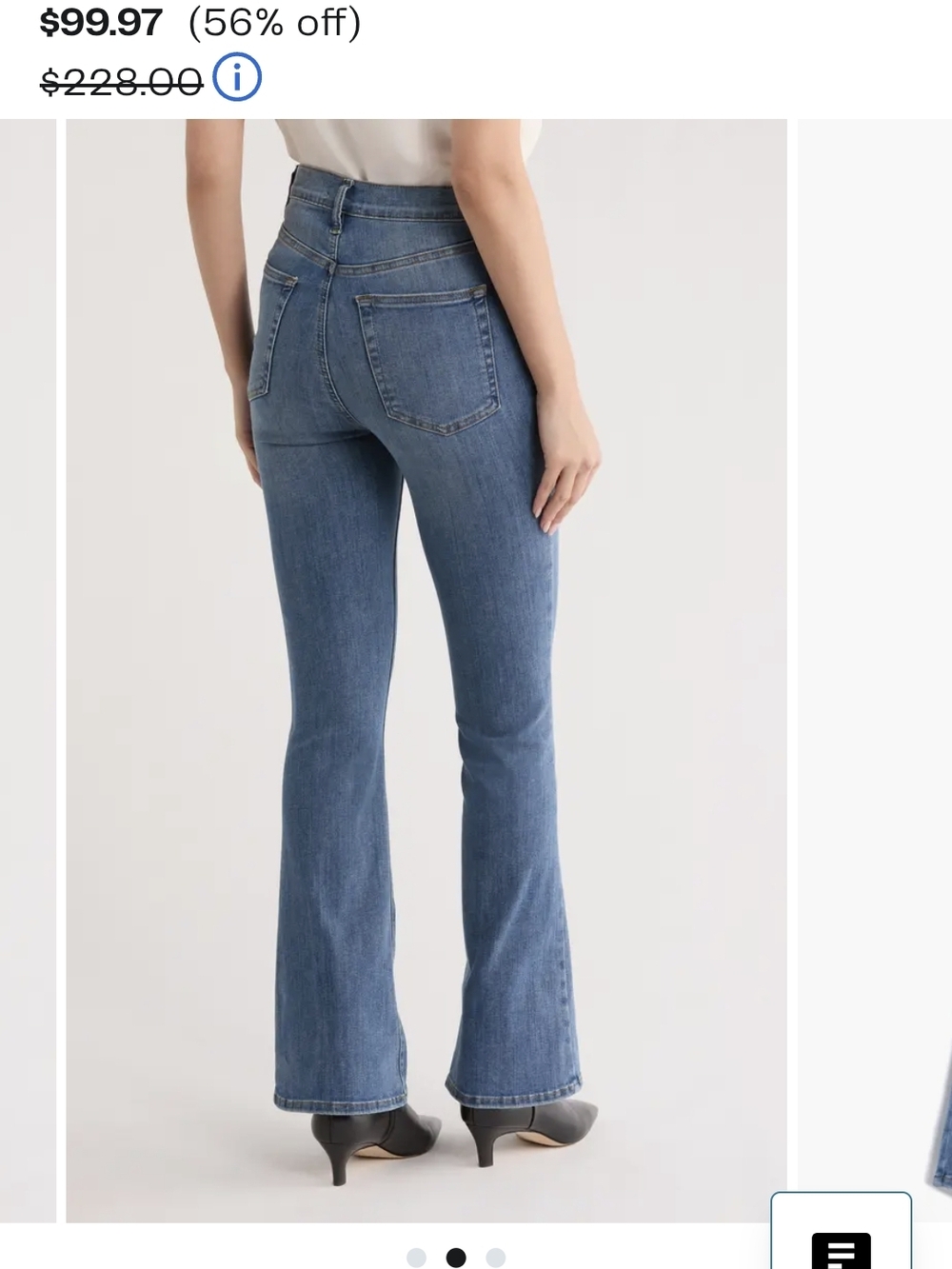 Frame Flare Jeans,  light wash, high-rise waist Frayed Hem Size 26 - Picture 2 of 4